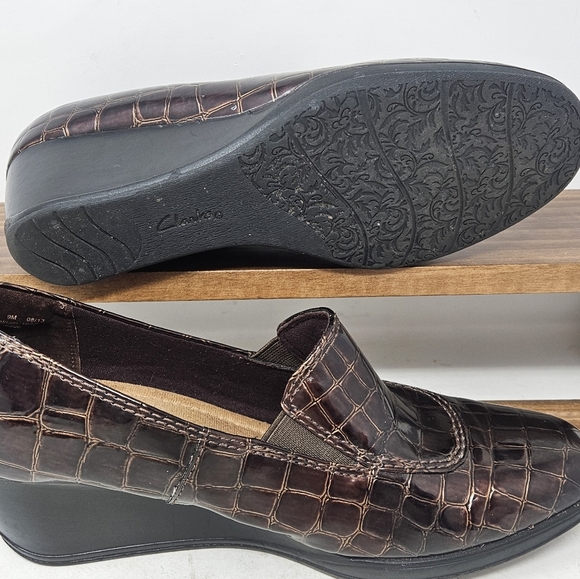 Clarks bendables wedge loafers 9 - Picture 5 of 7